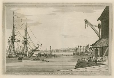 View of Greenwich from Deptford Yard by Joseph Farington